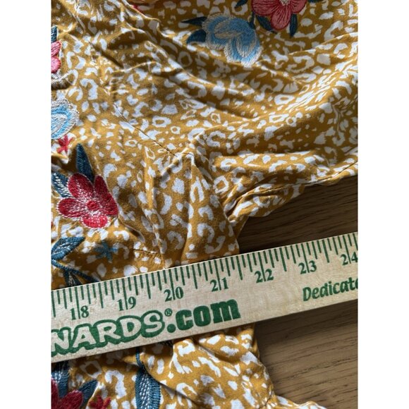 Savanna Jane Tunic Top 1X Embroidered Festival Boho Cottagecore Flare Sleeve - Picture 5 of 9